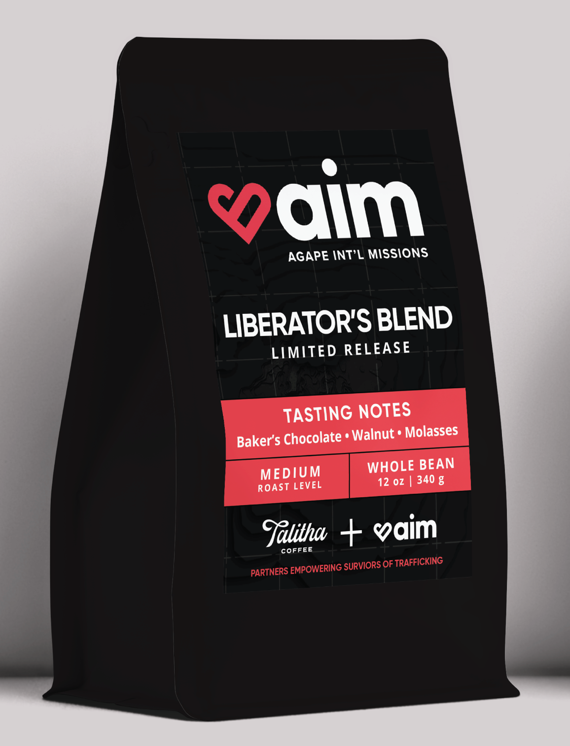 Bag of AIM Liberator's Blend on white background